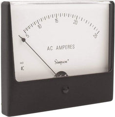 Simpson Electric - Analog, AC Ammeter, Panel Meter - 60 Hz, 0.002 Ohms at 60 Hz - Americas Industrial Supply