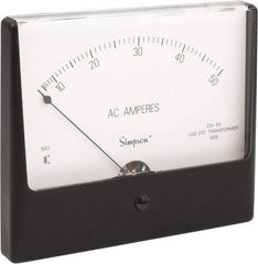 Simpson Electric - Analog, AC Ammeter, Panel Meter - 60 Hz, 0.008 Ohms at 60 Hz - Americas Industrial Supply