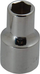 Blackhawk by Proto - 1/2" Drive, Standard Hand Socket - 6 Points, 1-1/2" OAL, Chrome Finish - Americas Industrial Supply