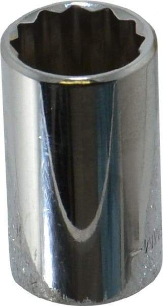 Blackhawk by Proto - 1/2" Drive, Standard Hand Socket - 12 Points, 1-1/2" OAL, Chrome Finish - Americas Industrial Supply