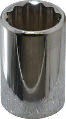 Blackhawk by Proto - 1/2" Drive, Standard Hand Socket - 12 Points, 1-1/2" OAL, Chrome Finish - Americas Industrial Supply