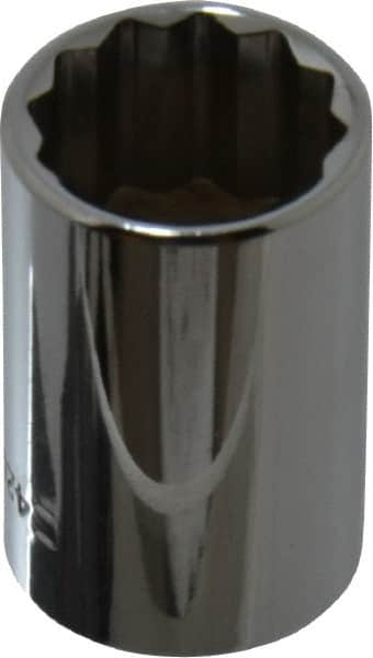 Blackhawk by Proto - 1/2" Drive, Standard Hand Socket - 12 Points, 1-1/2" OAL, Chrome Finish - Americas Industrial Supply