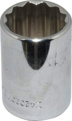 Blackhawk by Proto - 1/2" Drive, Standard Hand Socket - 12 Points, 1-1/2" OAL, Chrome Finish - Americas Industrial Supply