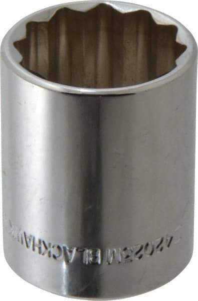 Blackhawk by Proto - 1/2" Drive, Standard Hand Socket - 12 Points, 1-1/2" OAL, Chrome Finish - Americas Industrial Supply