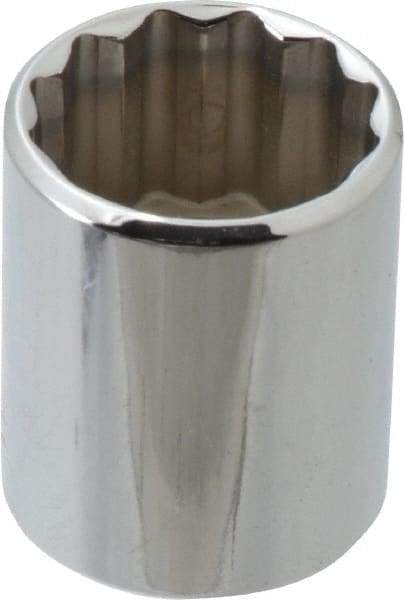 Blackhawk by Proto - 1/2" Drive, Standard Hand Socket - 12 Points, 1-1/2" OAL, Chrome Finish - Americas Industrial Supply