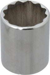 Blackhawk by Proto - 1/2" Drive, Standard Hand Socket - 12 Points, 1-3/4" OAL, Chrome Finish - Americas Industrial Supply