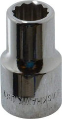 Blackhawk by Proto - 1/2" Drive, Standard Hand Socket - 12 Points, 1-1/2" OAL, Chrome Finish - Americas Industrial Supply