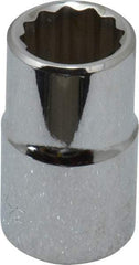 Blackhawk by Proto - 1/2" Drive, Standard Hand Socket - 12 Points, 1-1/2" OAL, Chrome Finish - Americas Industrial Supply