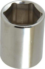 Blackhawk by Proto - 1/2" Drive, Standard Hand Socket - 6 Points, 1-1/2" OAL, Chrome Finish - Americas Industrial Supply