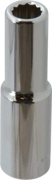 Blackhawk by Proto - 1/2" Drive, Deep Hand Socket - 12 Points, 3-3/32" OAL, Chrome Finish - Americas Industrial Supply