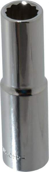 Blackhawk by Proto - 1/2" Drive, Deep Hand Socket - 12 Points, 3-3/32" OAL, Chrome Finish - Americas Industrial Supply