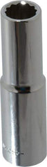 Blackhawk by Proto - 1/2" Drive, Deep Hand Socket - 12 Points, 3-3/32" OAL, Chrome Finish - Americas Industrial Supply