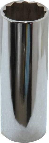 Blackhawk by Proto - 1/2" Drive, Deep Hand Socket - 12 Points, 3-3/32" OAL, Chrome Finish - Americas Industrial Supply