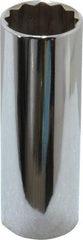 Blackhawk by Proto - 1/2" Drive, Deep Hand Socket - 12 Points, 3-3/32" OAL, Chrome Finish - Americas Industrial Supply