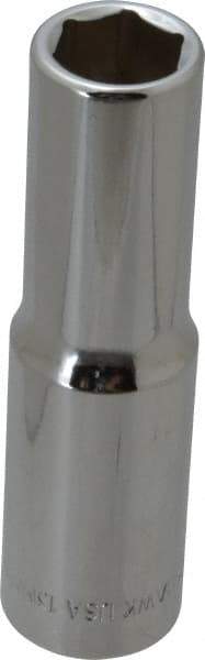 Blackhawk by Proto - 1/2" Drive, Deep Hand Socket - 6 Points, 3-9/32" OAL, Chrome Finish - Americas Industrial Supply