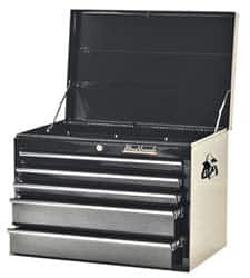 Blackhawk by Proto - 1 Compartment 5 Drawer Top Tool Chest - 27" Wide x 18" Deep x 19" High, Steel, Black - Americas Industrial Supply