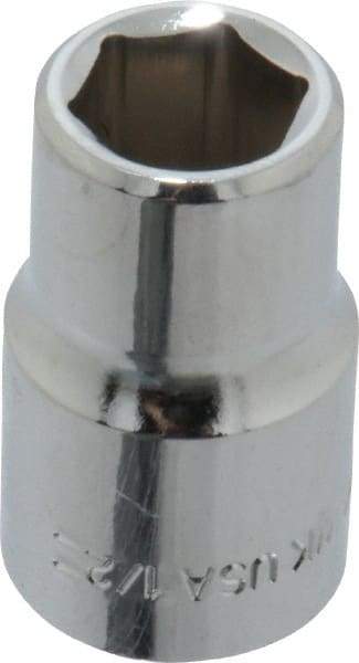 Blackhawk by Proto - 1/2", 1/2" Drive, Standard Hand Socket - 6 Points, 1-1/2" OAL, Chrome Finish - Americas Industrial Supply