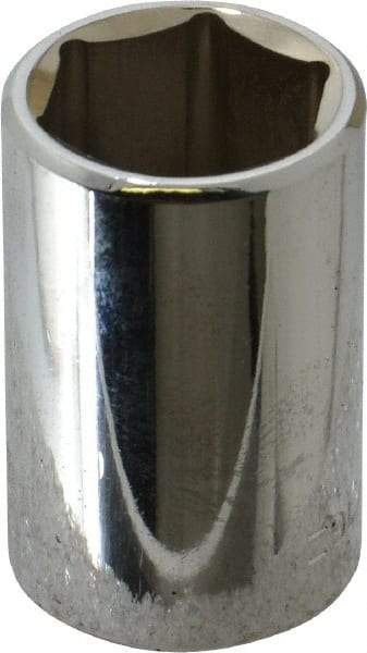 Blackhawk by Proto - 11/16", 1/2" Drive, Standard Hand Socket - 6 Points, 1-1/2" OAL, Chrome Finish - Americas Industrial Supply