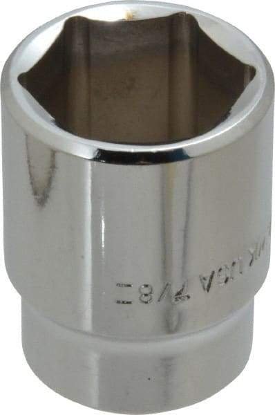 Blackhawk by Proto - 7/8", 1/2" Drive, Standard Hand Socket - 6 Points, 1-1/2" OAL, Chrome Finish - Americas Industrial Supply