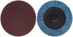 Superior Abrasives - 2" Disc Diam, 120 Grit, Aluminum Oxide Quick Change Disc - Type R Attaching System, Coated, Fine Grade - Americas Industrial Supply