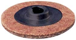 Superior Abrasives - 1-1/2" Disc Diam, Aluminum Oxide Quick Change Disc - Type S Attaching System, Nonwoven, Maroon, Medium Grade, FD Series - Americas Industrial Supply