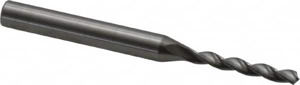Kennametal - 3.3mm 130° Solid Carbide Jobber Drill - Bright Finish, Right Hand Cut, Spiral Flute, Straight Shank, 66mm OAL, Standard Point - Americas Industrial Supply