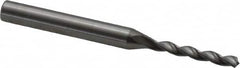 Kennametal - 3.3mm 130° Solid Carbide Jobber Drill - Bright Finish, Right Hand Cut, Spiral Flute, Straight Shank, 66mm OAL, Standard Point - Americas Industrial Supply