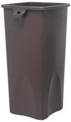 Rubbermaid - 23 Gal Brown Square Trash Can - Polyethylene, 30.9" High x 16-1/2" Long x 15-1/2" Wide - Americas Industrial Supply