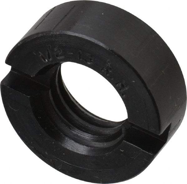 Sopko - 7/8" Diam Grinding Wheel Spindle Slotted Nut - 1/2-13 Thread Size, Right Handed, 5/16" Thick - Americas Industrial Supply