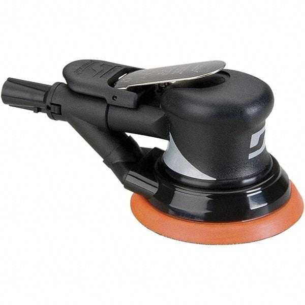 Dynabrade - 12,000 OPM, 18 CFM Air Consumption, Palm Air Orbital Sander - Round Pad, 1/4 NPT Inlet - Americas Industrial Supply