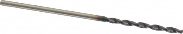 Accupro - #55 130° Cobalt Jobber Drill - TiAlN Finish, Right Hand Cut, Parabolic Flute, Straight Shank, 1-1/2" OAL, Split Point - Americas Industrial Supply