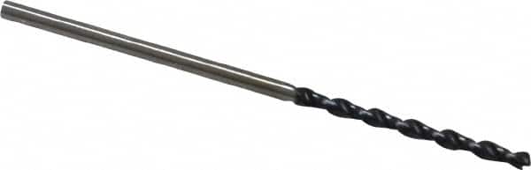 Accupro - #53 130° Cobalt Jobber Drill - TiAlN Finish, Right Hand Cut, Parabolic Flute, Straight Shank, 1-11/16" OAL, Split Point - Americas Industrial Supply