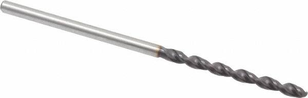 Accupro - #49 130° Cobalt Jobber Drill - TiAlN Finish, Right Hand Cut, Parabolic Flute, Straight Shank, 46mm OAL, Split Point - Americas Industrial Supply