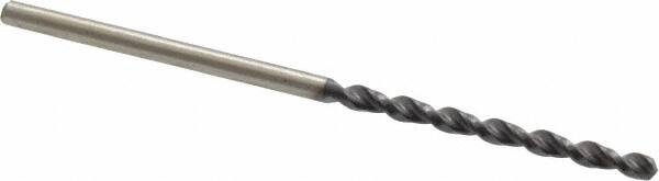 Accupro - #48 130° Cobalt Jobber Drill - TiAlN Finish, Right Hand Cut, Parabolic Flute, Straight Shank, 1-15/16" OAL, Split Point - Americas Industrial Supply