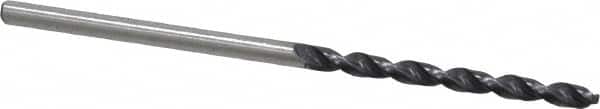 Accupro - #43 130° Cobalt Jobber Drill - TiAlN Finish, Right Hand Cut, Parabolic Flute, Straight Shank, 2-3/32" OAL, Split Point - Americas Industrial Supply