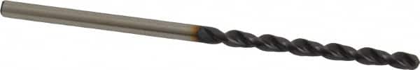 Accupro - #41 130° Cobalt Jobber Drill - TiAlN Finish, Right Hand Cut, Parabolic Flute, Straight Shank, 2-1/4" OAL, Split Point - Americas Industrial Supply
