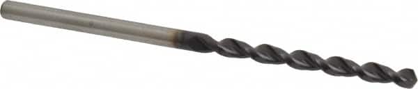 Accupro - #33 130° Cobalt Jobber Drill - TiAlN Finish, Right Hand Cut, Parabolic Flute, Straight Shank, 2-13/32" OAL, Split Point - Americas Industrial Supply