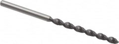 Accupro - 3.35mm 130° Cobalt Jobber Drill - TiAlN Finish, Right Hand Cut, Parabolic Flute, Straight Shank, 2-9/16" OAL, Split Point - Americas Industrial Supply
