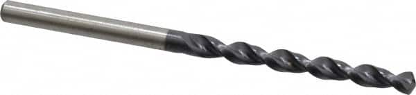 Accupro - #20 130° Cobalt Jobber Drill - TiAlN Finish, Right Hand Cut, Parabolic Flute, Straight Shank, 2-15/16" OAL, Split Point - Americas Industrial Supply