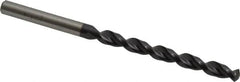 Accupro - #8 130° Cobalt Jobber Drill - TiAlN Finish, Right Hand Cut, Parabolic Flute, Straight Shank, 3-3/8" OAL, Split Point - Americas Industrial Supply