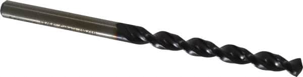 Accupro - 13/64" 130° Cobalt Jobber Drill - TiAlN Finish, Right Hand Cut, Parabolic Flute, Straight Shank, 3-3/8" OAL, Split Point - Americas Industrial Supply
