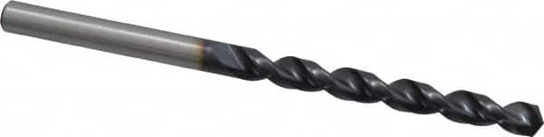 Accupro - 7/32" 130° Cobalt Jobber Drill - TiAlN Finish, Right Hand Cut, Parabolic Flute, Straight Shank, 93mm OAL, Split Point - Americas Industrial Supply