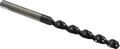 Accupro - Letter E (1/4) 130° Cobalt Jobber Drill - TiAlN Finish, Right Hand Cut, Parabolic Flute, Straight Shank, 3-31/32" OAL, Split Point - Americas Industrial Supply