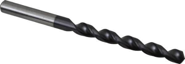 Accupro - Letter N 130° Cobalt Jobber Drill - TiAlN Finish, Right Hand Cut, Parabolic Flute, Straight Shank, 4-19/32" OAL, Split Point - Americas Industrial Supply