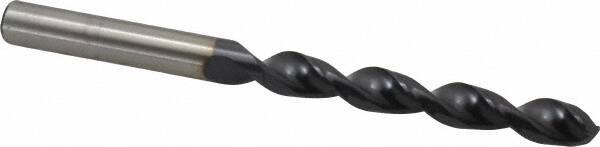 Accupro - Letter U 130° Cobalt Jobber Drill - TiAlN Finish, Right Hand Cut, Parabolic Flute, Straight Shank, 4-29/32" OAL, Split Point - Americas Industrial Supply