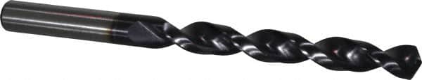 Accupro - 15/32" 130° Cobalt Jobber Drill - TiAlN Finish, Right Hand Cut, Parabolic Flute, Straight Shank, 5-15/16" OAL, Split Point - Americas Industrial Supply
