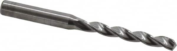 Kennametal - 6.3mm 130° Solid Carbide Jobber Drill - Bright Finish, Right Hand Cut, Spiral Flute, Straight Shank, 91mm OAL, Standard Point - Americas Industrial Supply