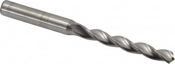 Kennametal - 6.5mm 130° Solid Carbide Jobber Drill - Bright Finish, Right Hand Cut, Spiral Flute, Straight Shank, 91mm OAL, Standard Point - Americas Industrial Supply