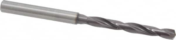 Guhring - 0.1969" 140° Solid Carbide Jobber Drill - FIREX Finish, Right Hand Cut, Spiral Flute, Straight Shank, 82mm OAL, SU Point - Americas Industrial Supply