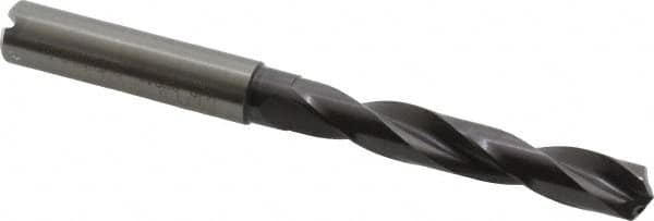 Guhring - 0.3504" 140° Solid Carbide Jobber Drill - FIREX Finish, Right Hand Cut, Spiral Flute, Straight Shank, 103mm OAL, SU Point - Americas Industrial Supply